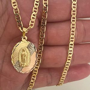 18k Gold Filled Virgen Guadalupe Necklace